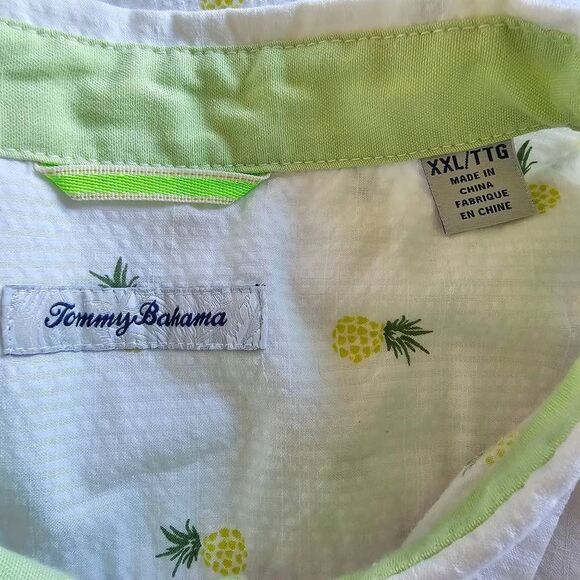 Tommy bahama mens XXL white all over pineapple print shirt - Picture 6 of 7